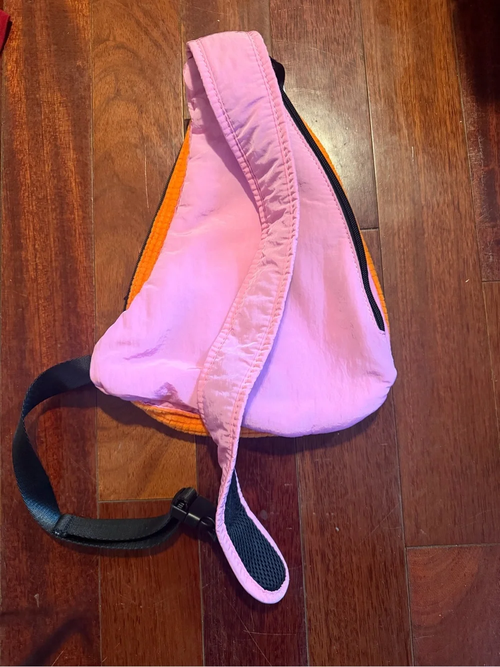 Free People Pink and Orange Crossbody Sling Bag